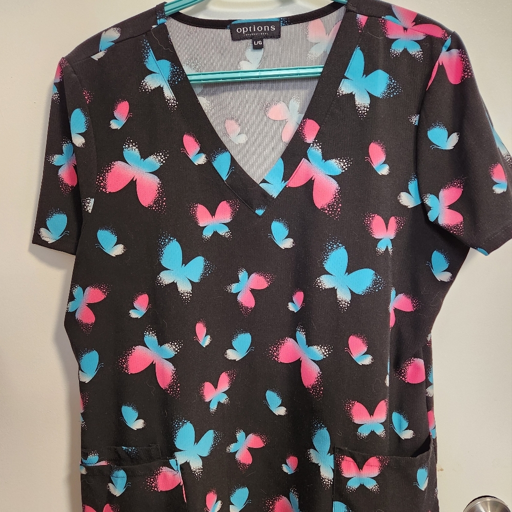 Butterfly Scrub Top